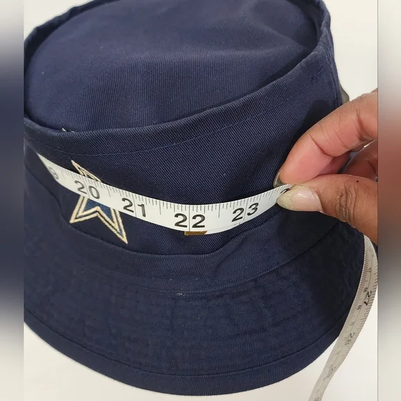 Dallas Cowboys Men's Vintage New Era Navy Blue Main Bucket Hat Front Logo Star - Picture 2 of 9